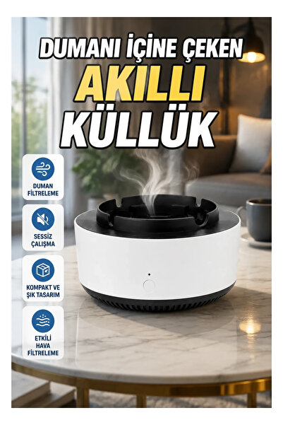 canrodi Filtru de fum pentru curățarea aerului și scrumieră – Filtru cu 2 str...