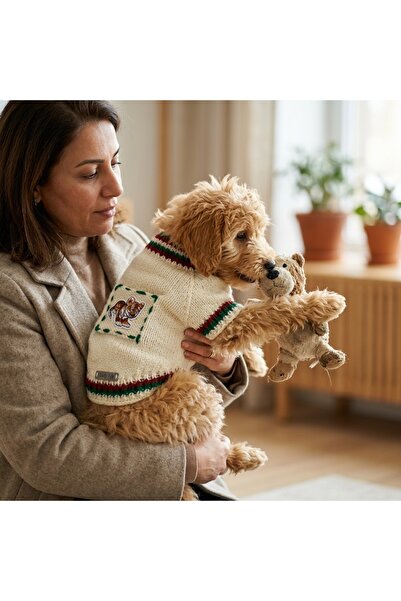 Lady Fify Lion Cream Sweater for Cat and Dog