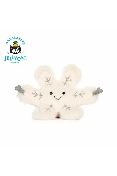 Jellycat دمية ناعمة على شكل ندفة ثلج، لعبة محشوة لطيفة ومريحة، هدية زخرفية ظر...