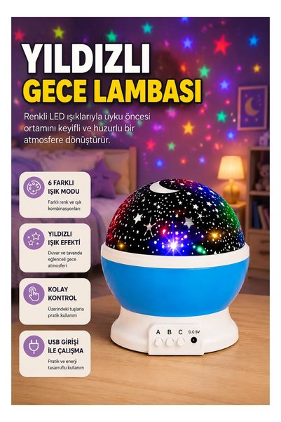 canrodi Children's Room Colorful Led Night Light Atmosphere Lighting with 6 L...