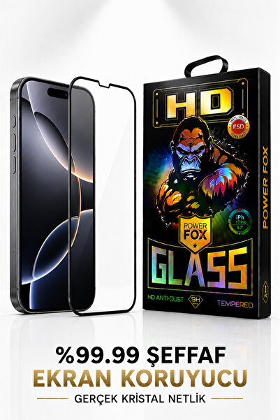 Powerfox Premium Serisi | iPhone 17 PRO Uyumlu | 45 KG Kenar Basınç Dayanımlı Ekran Koruyucu