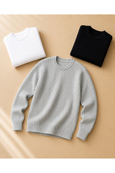 OTAKU 3-Piece Advantage Pack Men's Crew Neck Knitwear Sweater Set