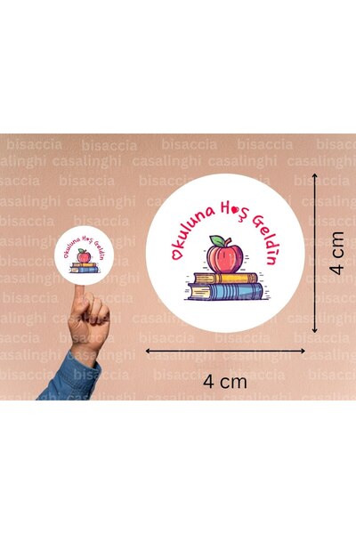 CASALINGHI Welcome to School Sticker Back to School Round Matte Sticker 4 cm ...