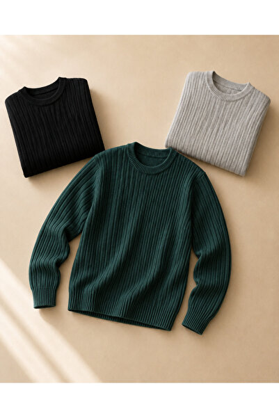 OTAKU 3-Piece Advantage Pack Men's Crew Neck Knitwear Sweater Set