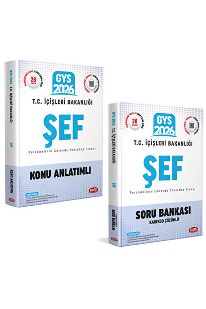Data Yayınları 17 Ağustos 2026- 2027 GYS İçişleri Bakanlığı ŞEF Şeflik Görevd...