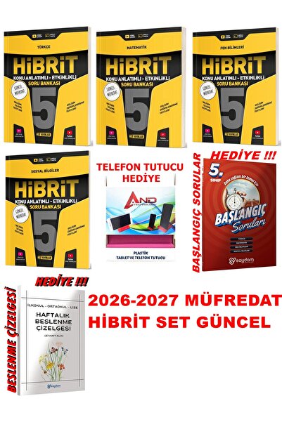 Hız Yayınları 5.SINIF 2026-2027 MÜFREDAT HİBRİT KONU ANLATIMLI SORU BANKASI 4 ANA DERS SETİ