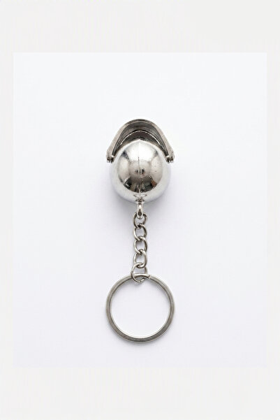 Waves And Pebbles Steel Helmet Keychain