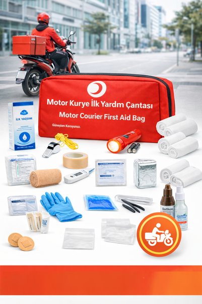 Doğal Eczane Motorsiklet İlk Yardım Çantası Yönetmelik Uyumlu 50 Parça