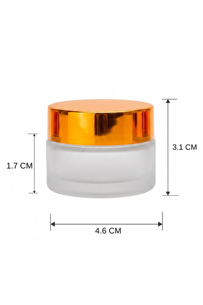 Milea 20 ML Gold Parlak Kapaklı Buzlu Dudak Cilt Bakımı Krem Kozmetik El Bakım Seyahat Cam Kavanozu
