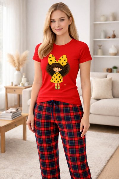MVRDAR Pijamale dama din bumbac premium, pijama femei confortabila
