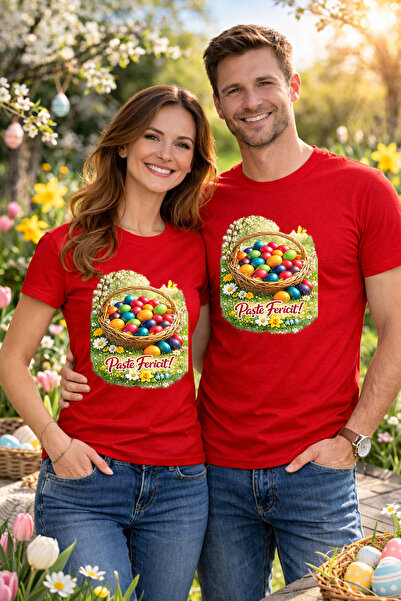 MVRDAR Tricou Paste Fericit Unisex 100% Bumbac - Tricou Easter cu Iepuras Bun...