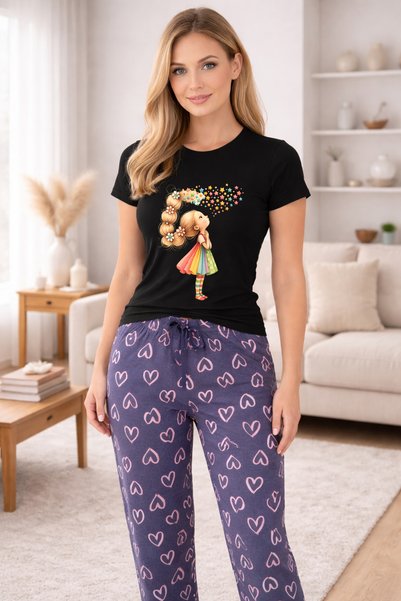 MVRDAR Pijamale dama din bumbac premium, pijama femei confortabila