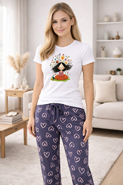 MVRDAR Pijamale dama din bumbac premium, pijama femei confortabila