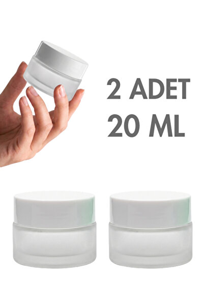Milea 20 ML Beyaz Parlak Kapaklı Buzlu Dudak Cilt Bakımı Krem Kozmetik El Bakım Seyahat Cam Kavanozu