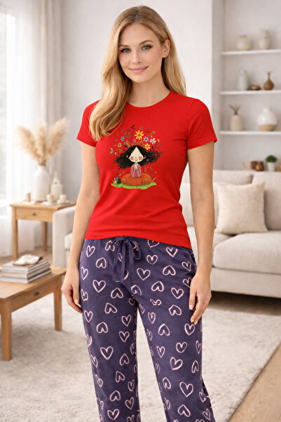 MVRDAR Pijamale dama din bumbac premium, pijama femei confortabila