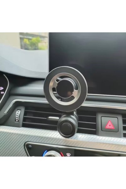 Generic Brand Magnetic Car Phone Holder with Air Vent Clip, 360° Rotating Dashboard & Vent Mount for Smartphones – Black