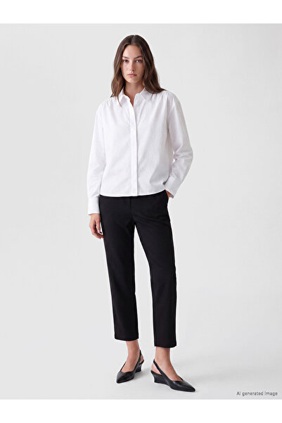 LC Waikiki Lcw Modest Black Women's Pants with Elastic Waist