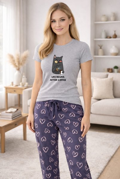 MVRDAR Pijamale dama din bumbac premium, pijama femei confortabila