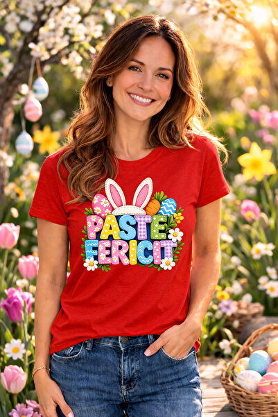 MVRDAR Tricou Paste Fericit Unisex 100% Bumbac - Tricou Easter cu Iepuras Bun...