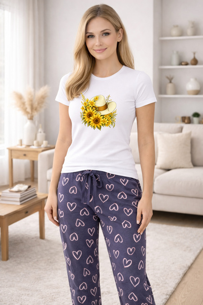 MVRDAR Pijamale dama din bumbac premium, pijama femei confortabila