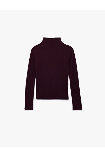 Koton Tricou din țesătură tip camisole, croială slim, cu mânecă lungă și gule...