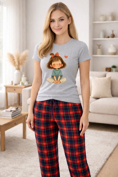 MVRDAR Pijamale dama din bumbac premium, pijama femei confortabila