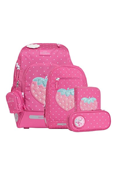 BECKMANN okul çantası Active Air FLX okul çantası seti 6 parça 20-25L çilek moru