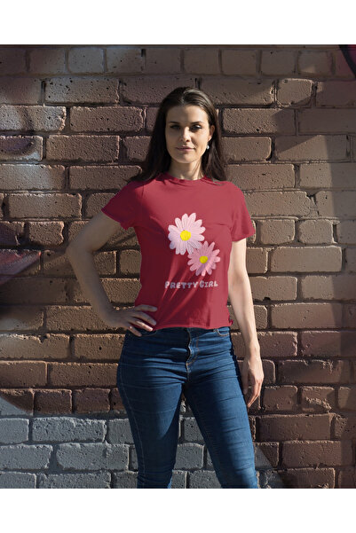 MVRDAR Tricou unisex 100% bumbac Flower Power pentru femei si fete