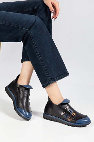 Elile Shoes Genuine Leather Comfortable Easy-To-Wear Daily Boots, Size 35-41