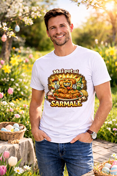 MVRDAR Tricou Paste Fericit Unisex 100% Bumbac - Tricou Easter cu Iepuras Bun...