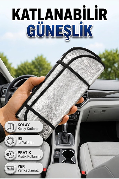 canrodi Parasolar pliabil pentru parbriz auto, izolat termic – Renault Megane...