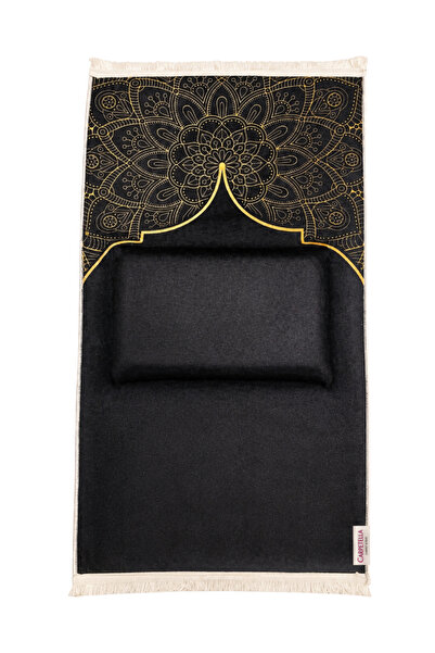 Carpetella 7 CM Ortopedik Orta Süngerli Seccade Diz Ağrıtmaz Kaymaz Peluş Nam...
