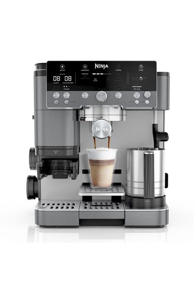 NINJA Luxe Premier 3'ü 1 Arada Kahve Makinesi ES601EUGM, Gri Metal, ES601EUGM