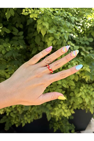 Felix Accessories Daisy Yüzük Kırmızı