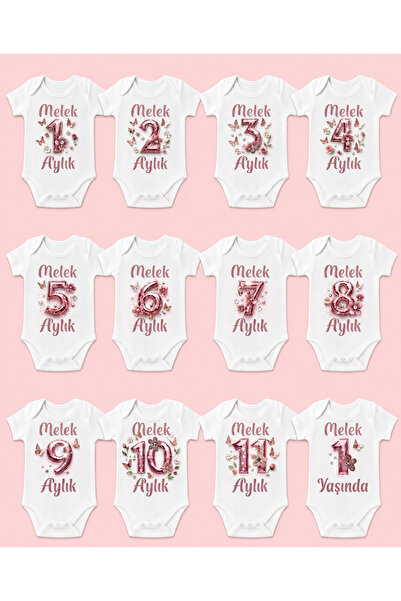 EYDUBABY 12-Piece Set of Special Printed Short-Sleeved Snap-On Baby Bodysuits...