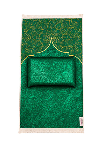 Carpetella 7 CM Ortopedik Orta Süngerli Seccade Diz Ağrıtmaz Kaymaz Peluş Nam...