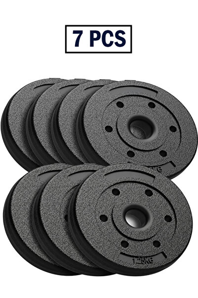 Fitness World Dumbbell Weight Plate 1.25kg (7Pcs), Reinforced Plastic Weight ...
