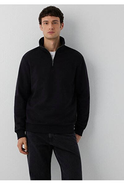 Mavi Half-Zip Stand Collar Regular Fit Men's Sweatshirt.