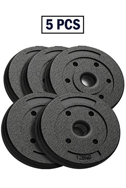 Fitness World Dumbbell Weight Plate 1.25kg (5Pcs), Reinforced Plastic Weight ...