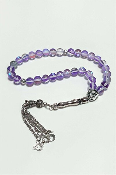 HOŞGÖR ACCESSORIES Neon Quartz Natural Stone Prayer Beads 8 mm