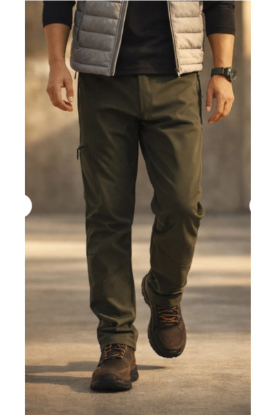 CHAHAN Kışlık İçi Polar Su Itici Rüzgar Geçirmez Outdoor Softshell Pantolon E...