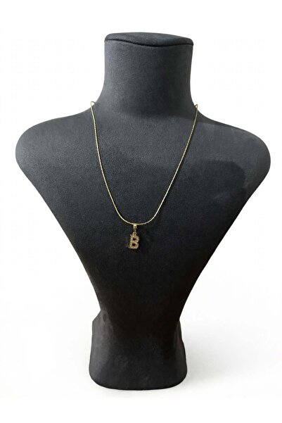 Xuping JEWELRY B harf kolye 43cm zincir uzunluğu 14ayar altın kaplama kararmaz