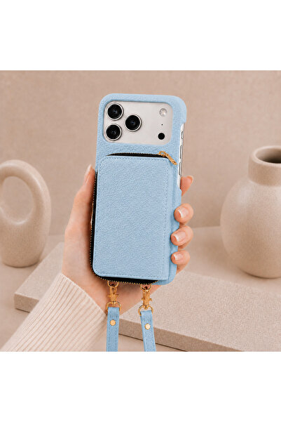 botyco Iphone 17 Pro (6.3 inç) Uyumlu Yanları Açık Slım Tasarım Cüzdanlı Ferm...