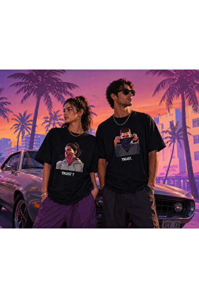 Dupe Design Trust Printed Lover's T-Shirt – Unisex Oversize T-Shirt for Women...