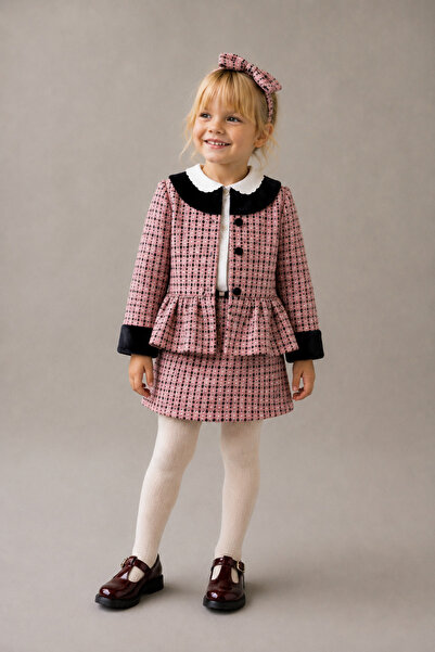 Elo Baby Girl Pink Pink Chanel Cotton 3-Piece Set