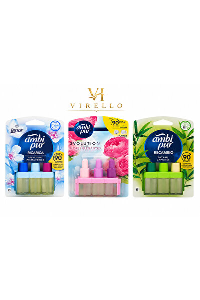 Ambi Pur Set 3x21 ml Rezerve Odorizant Electric 3Volution, 3 Arome, până la 9...