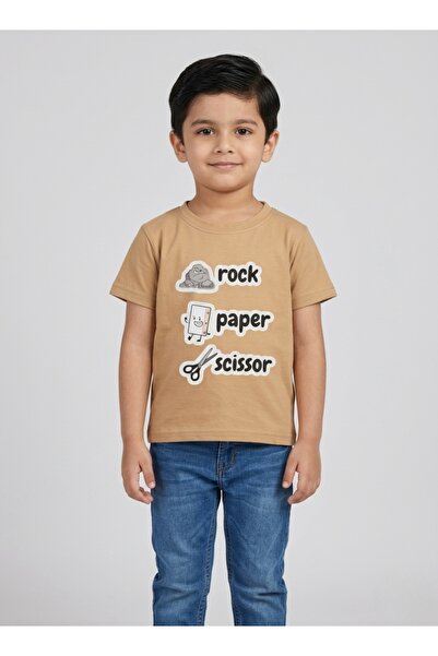 Babyqlo Unisex Rock Paper Scissors printed Casual T-Shirt