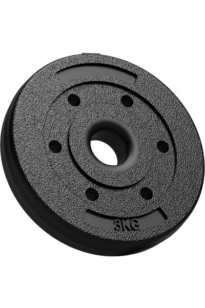 Fitness World 3kg Dumbbell Plate (1Pc), Reinforced Plastic Weight Plate Ideal...
