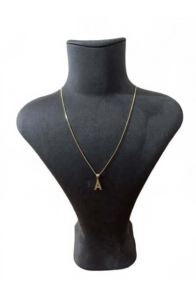 XP Xuping JEWELRY 60cm zincir A harf kolye 14 ayar altın kaplama kararmaz pas...