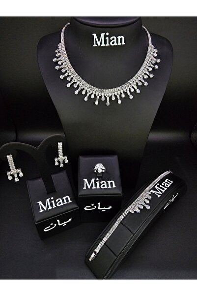 mian طقم زركون لامع